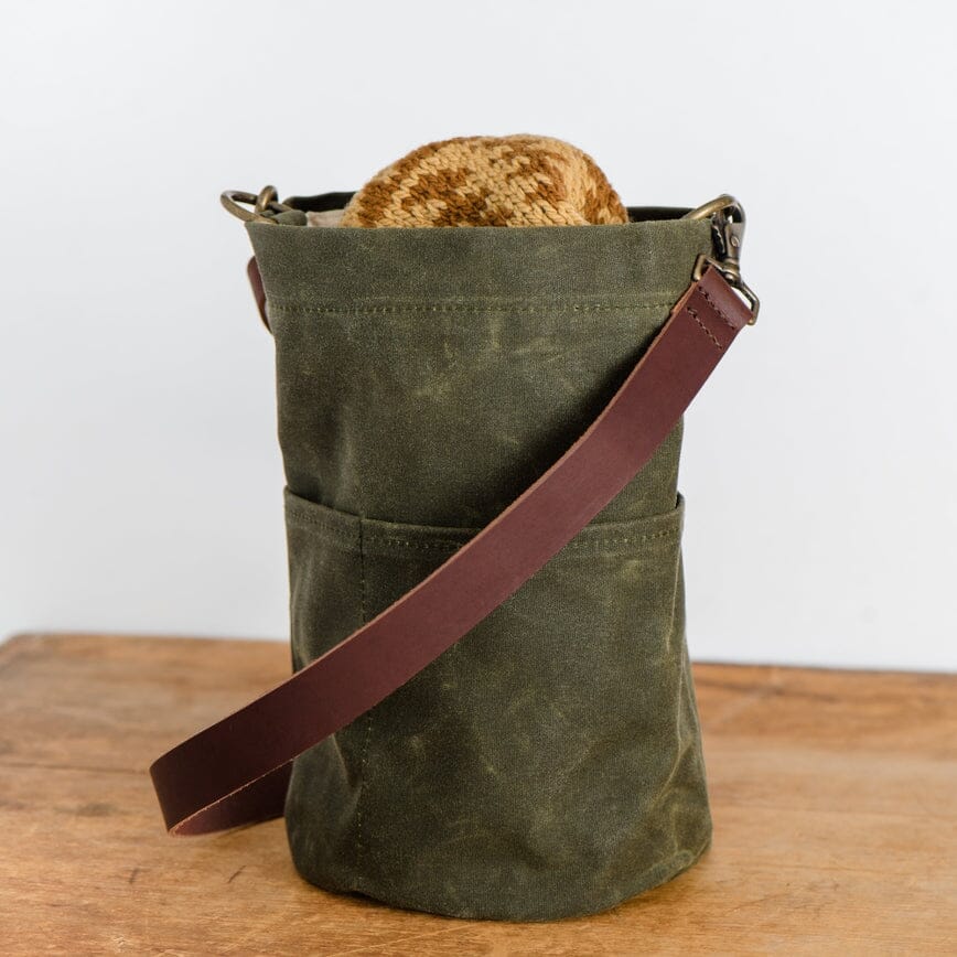Twig & Horn Twig & Horn Waxed Canvas Bucket Bag -  - Project Bags